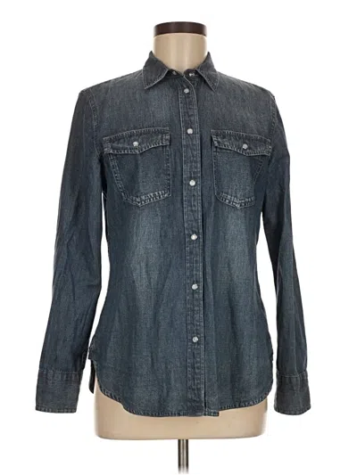 Pre-owned Jcrew Long Sleeve Button Down Shirt In Blue