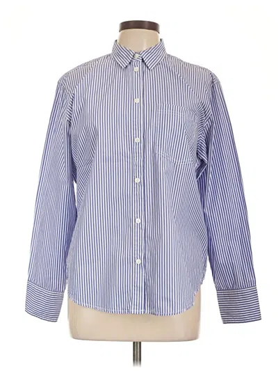 Pre-owned Jcrew Long Sleeve Button Down Shirt In Blue