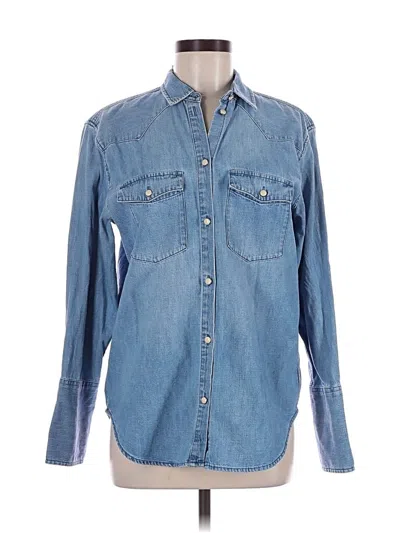 Pre-owned Jcrew Long Sleeve Button Down Shirt In Blue