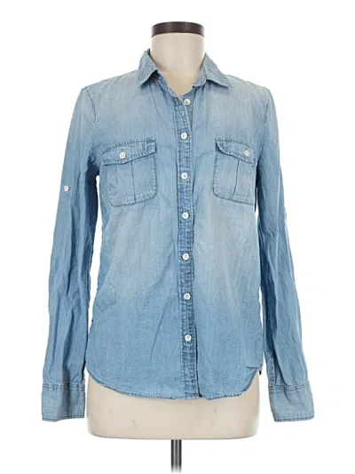 Pre-owned Jcrew Long Sleeve Button Down Shirt In Blue