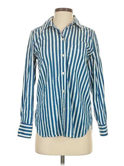 Pre-owned Jcrew Long Sleeve Button Down Shirt In Blue