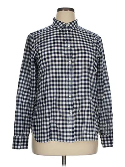 Pre-owned Jcrew Long Sleeve Button Down Shirt In Blue