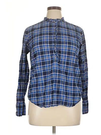Pre-owned Jcrew Long Sleeve Button Down Shirt In Blue