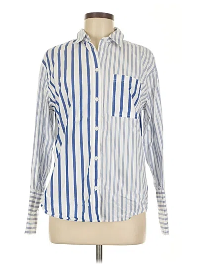 Pre-owned Jcrew Long Sleeve Button Down Shirt In Blue