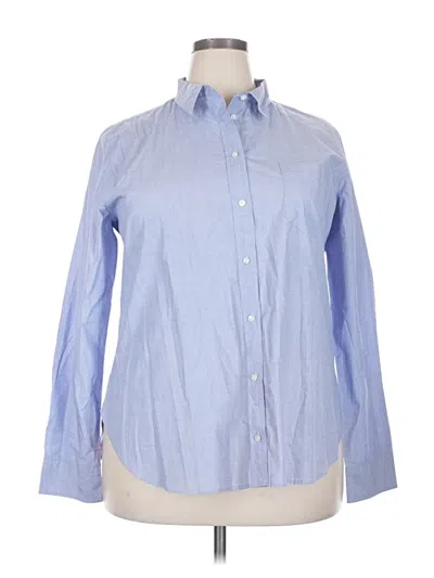 Pre-owned Jcrew Long Sleeve Button Down Shirt In Blue