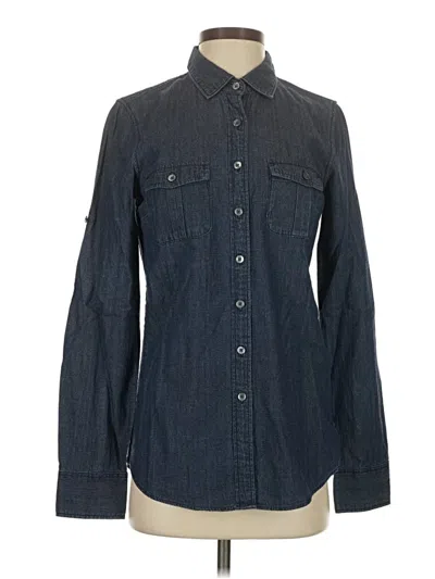 Pre-owned Jcrew Long Sleeve Button Down Shirt In Blue