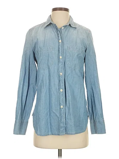 Pre-owned Jcrew Long Sleeve Button Down Shirt In Blue