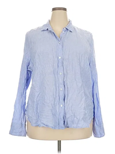 Pre-owned Jcrew Long Sleeve Button Down Shirt In Blue