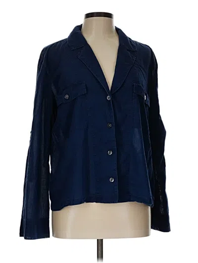 Pre-owned Jcrew Long Sleeve Button Down Shirt In Blue