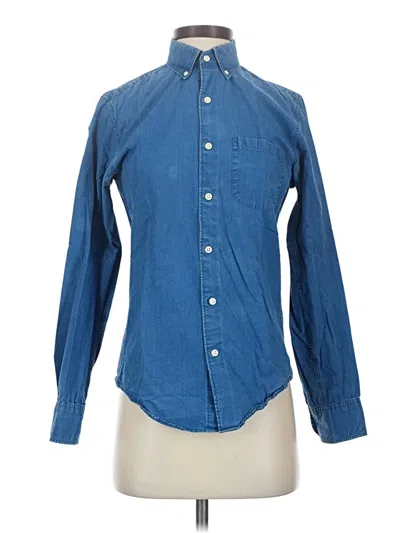 Pre-owned Jcrew Long Sleeve Button Down Shirt In Blue