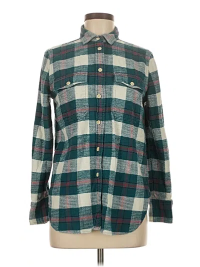 Pre-owned Jcrew Long Sleeve Button Down Shirt In Blue