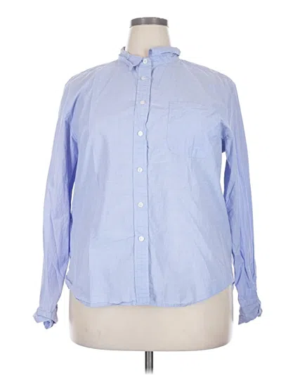Pre-owned Jcrew Long Sleeve Button Down Shirt In Blue