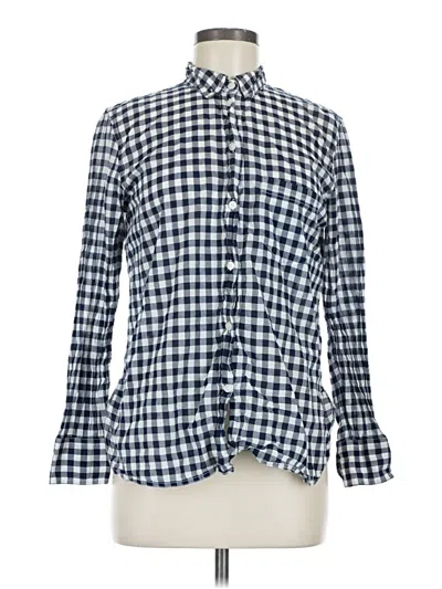 Pre-owned Jcrew Long Sleeve Button Down Shirt In Blue