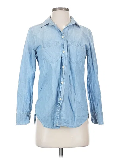 Pre-owned Jcrew Long Sleeve Button Down Shirt In Blue