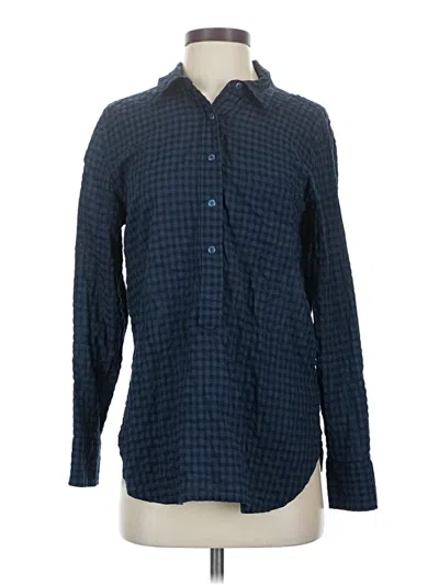Pre-owned Jcrew Long Sleeve Button Down Shirt In Blue