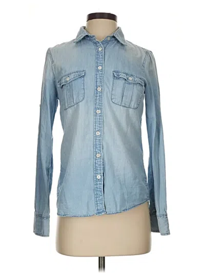 Pre-owned Jcrew Long Sleeve Button Down Shirt In Blue
