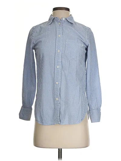 Pre-owned Jcrew Long Sleeve Button Down Shirt In Blue