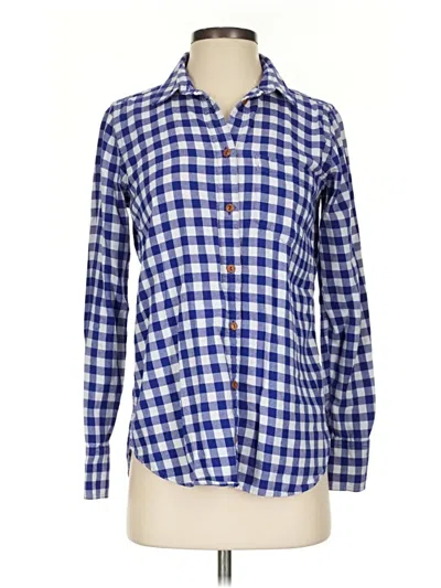 Pre-owned Jcrew Long Sleeve Button Down Shirt In Blue