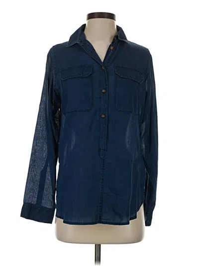 Pre-owned Jcrew Long Sleeve Button Down Shirt In Blue