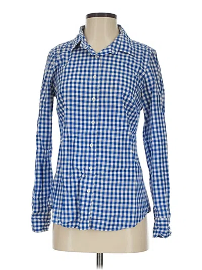 Pre-owned Jcrew Long Sleeve Button Down Shirt In Blue