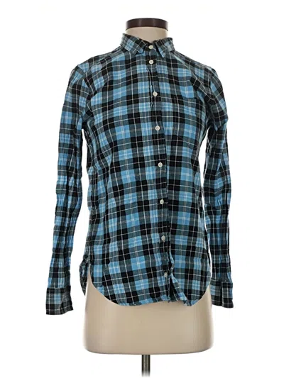 Pre-owned Jcrew Long Sleeve Button Down Shirt In Blue