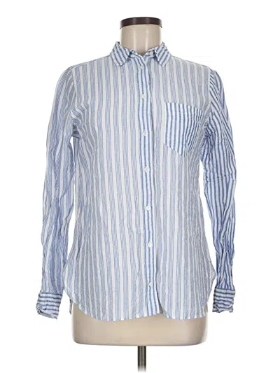 Pre-owned Jcrew Long Sleeve Button Down Shirt In Blue