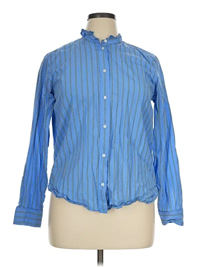 Pre-owned Jcrew Long Sleeve Button Down Shirt In Blue
