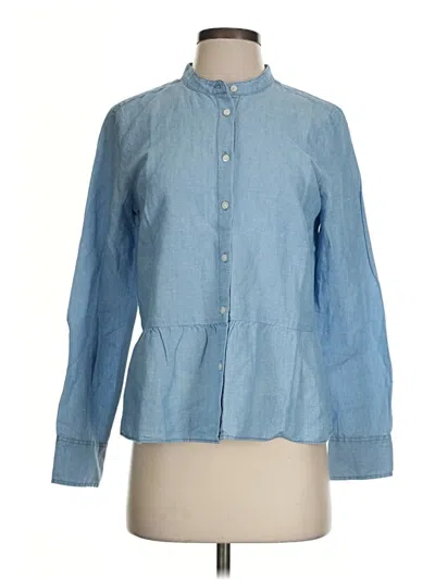 Pre-owned Jcrew Long Sleeve Button Down Shirt In Blue
