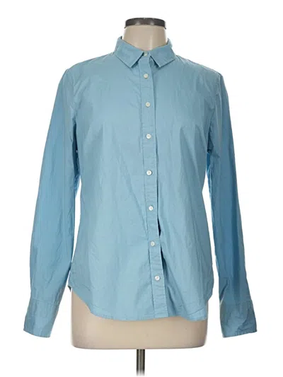 Pre-owned Jcrew Long Sleeve Button Down Shirt In Blue