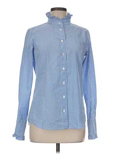 Pre-owned Jcrew Long Sleeve Button Down Shirt In Blue