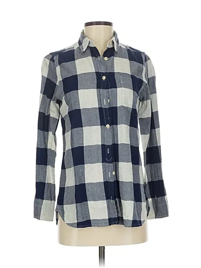Pre-owned Jcrew Long Sleeve Button Down Shirt In Blue