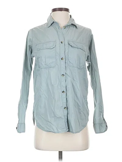 Pre-owned Jcrew Long Sleeve Button Down Shirt In Blue