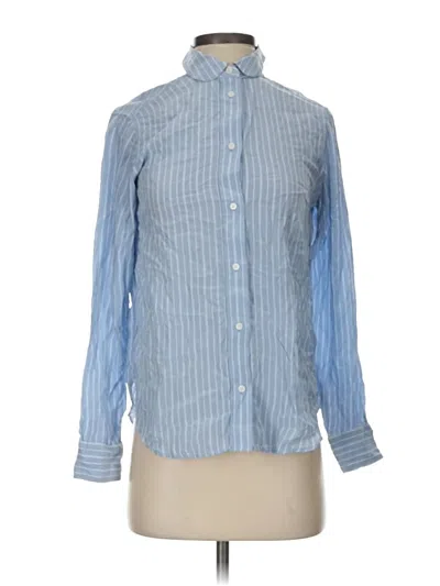 Pre-owned Jcrew Long Sleeve Button Down Shirt In Blue