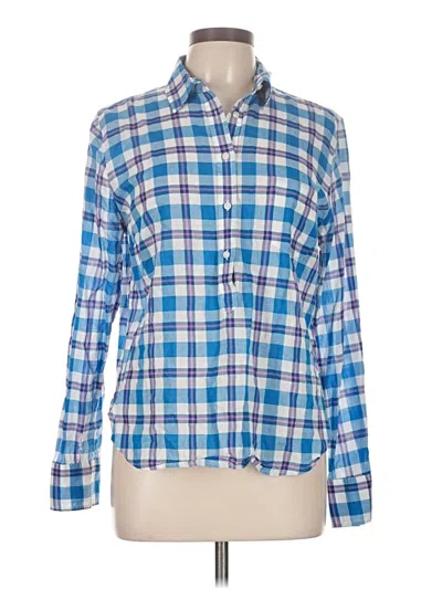 Pre-owned Jcrew Long Sleeve Button Down Shirt In Blue