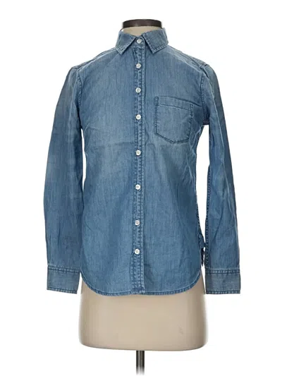 Jcrew Long Sleeve Button Down Shirt In Blue