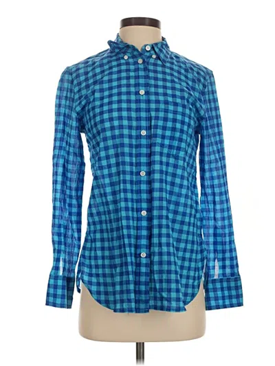 Pre-owned Jcrew Long Sleeve Button Down Shirt In Blue