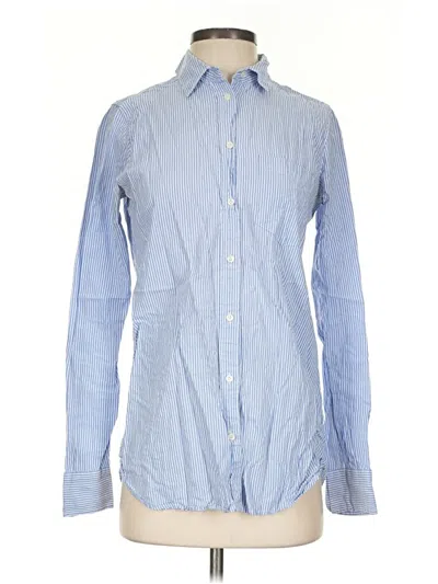 Pre-owned Jcrew Long Sleeve Button Down Shirt In Blue