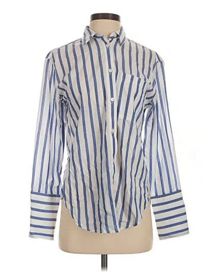 Pre-owned Jcrew Long Sleeve Button Down Shirt In Blue