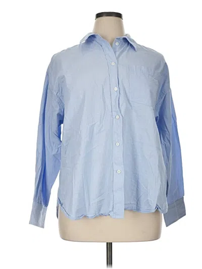 Pre-owned Jcrew Long Sleeve Button Down Shirt In Blue