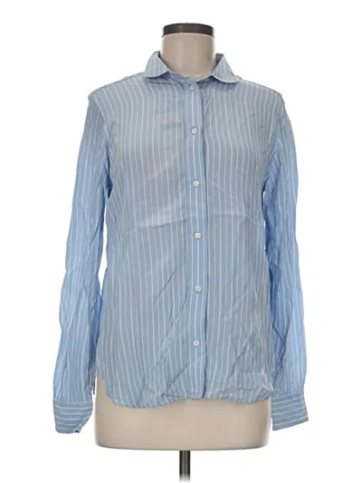 Pre-owned Jcrew Long Sleeve Button Down Shirt In Blue