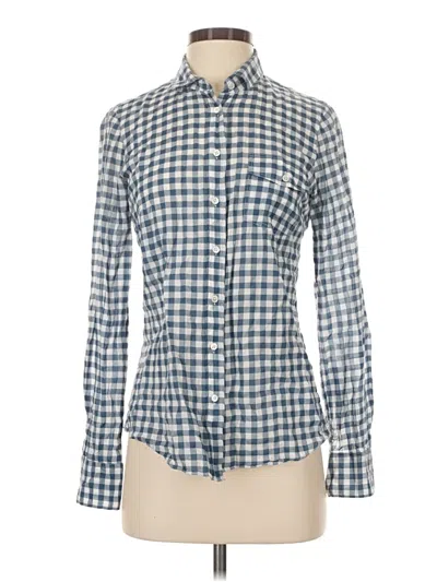 Pre-owned Jcrew Long Sleeve Button Down Shirt In Blue