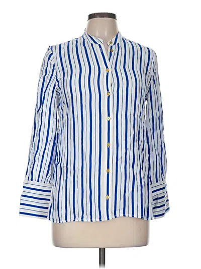 Pre-owned Jcrew Long Sleeve Button Down Shirt In Blue