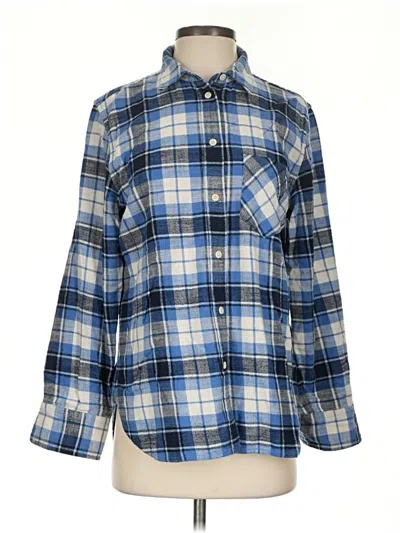 Pre-owned Jcrew Long Sleeve Button Down Shirt In Blue