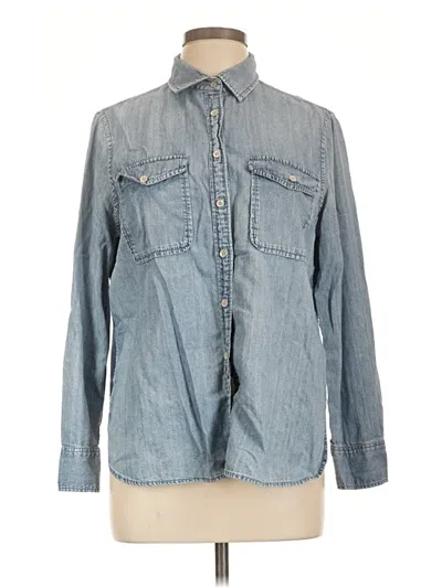 Pre-owned Jcrew Long Sleeve Button Down Shirt In Blue