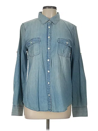 Pre-owned Jcrew Long Sleeve Button Down Shirt In Blue