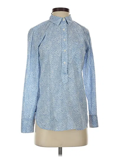 Pre-owned Jcrew Long Sleeve Button Down Shirt In Blue