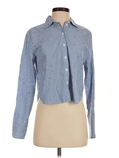 Pre-owned Jcrew Long Sleeve Button Down Shirt In Blue
