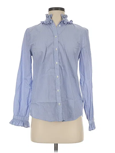 Pre-owned Jcrew Long Sleeve Button Down Shirt In Blue
