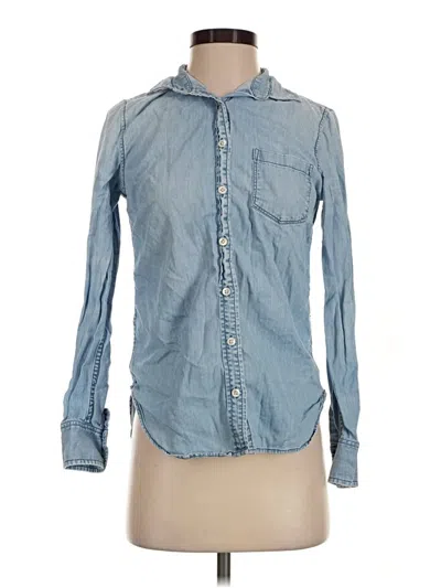 Pre-owned Jcrew Long Sleeve Button Down Shirt In Blue