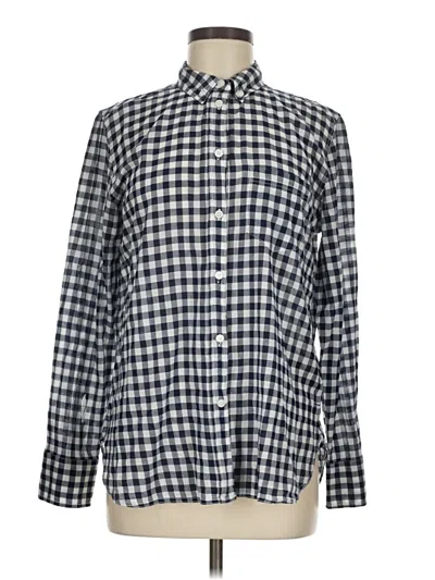 Pre-owned Jcrew Long Sleeve Button Down Shirt In Blue